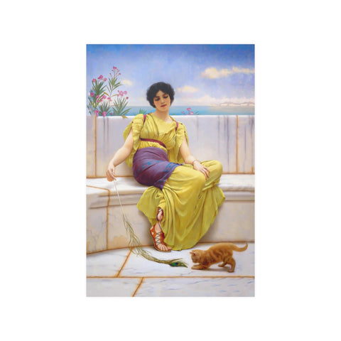 Idleness by John William Godward, Unframed Satin Poster