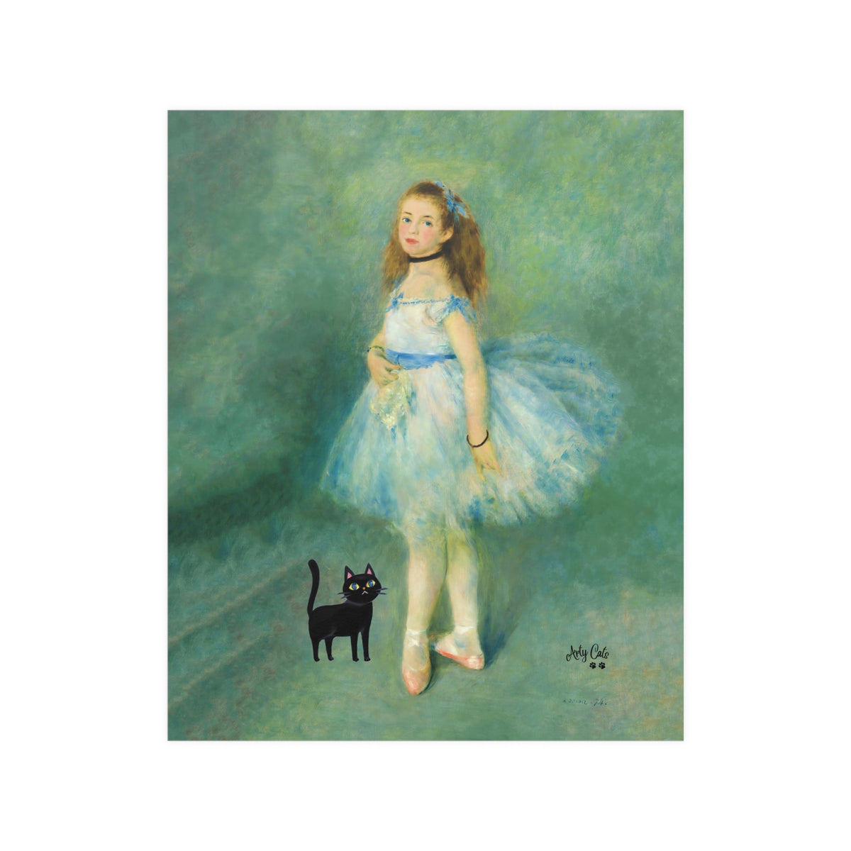 Renoir The Dancer with the Cat, Unframed Printed Satin Poster