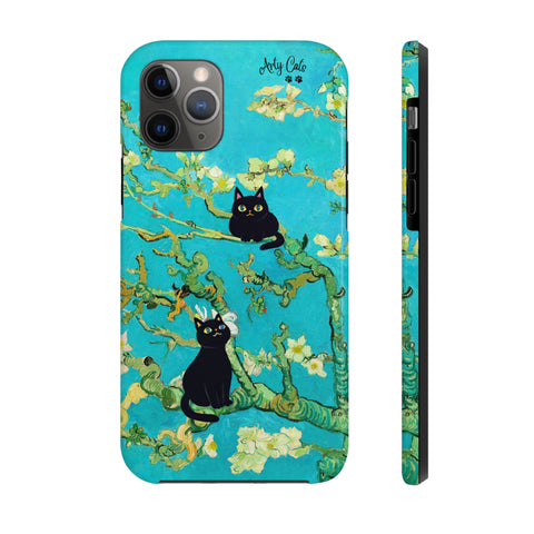 Van Gogh Almond Blossoms with Two Cats, Cat iPhone case, Tough Phone Cases