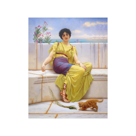 Idleness by John William Godward, Unframed Satin Poster