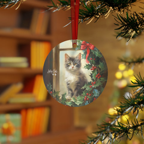 The Kitten's View, Christmas Metal Ornaments