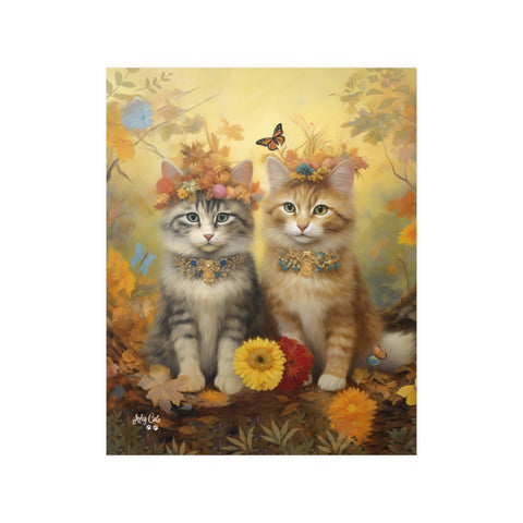 Springtime Whispers Luna and Blossom, Unframed Satin Poster Print