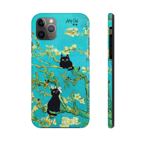 Van Gogh Almond Blossoms with Two Cats, Cat iPhone case, Tough Phone Cases