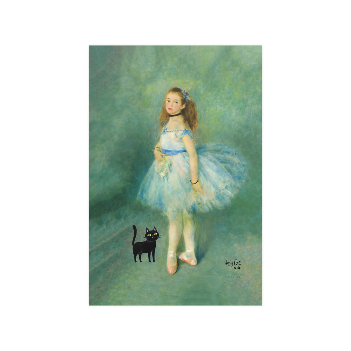 Renoir The Dancer with the Cat, Unframed Printed Satin Poster