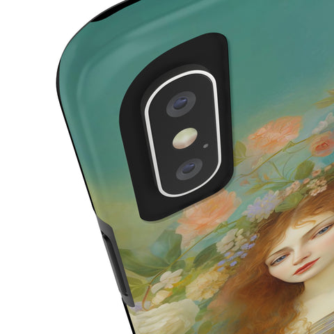 Spring's Fairy Tale, Enchanting Fairy with Her Cat iPhone case, Tough Phone Cases