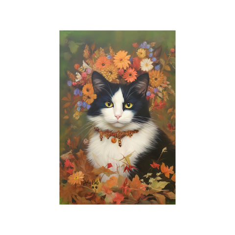 The Woodland Cat Poster, Unframed Printable Satin Poster