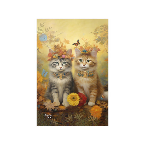 Springtime Whispers Luna and Blossom, Unframed Satin Poster Print