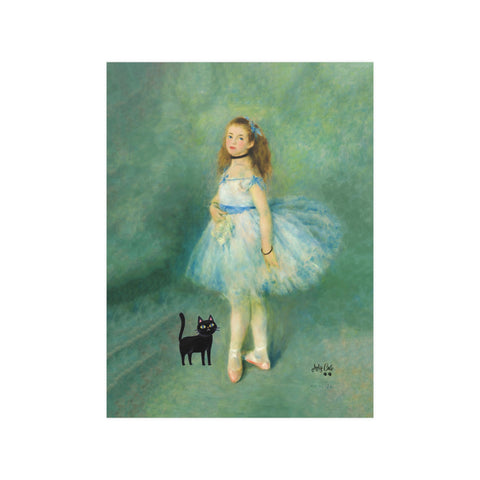 Renoir The Dancer with the Cat, Unframed Printed Satin Poster