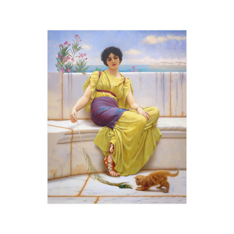 Idleness by John William Godward, Unframed Satin Poster