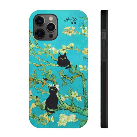 Van Gogh Almond Blossoms with Two Cats, Cat iPhone case, Tough Phone Cases