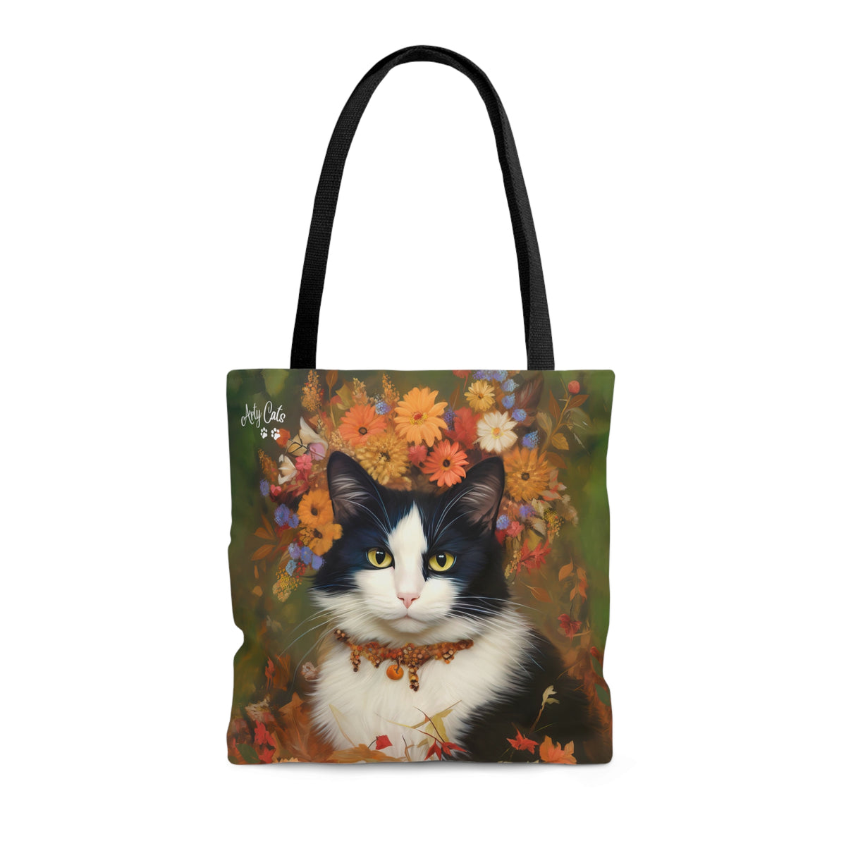 The Woodland Cat, Art Printed Bag, All Purpose Designer Tote Bag