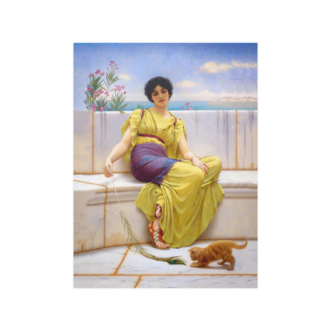 Idleness by John William Godward, Unframed Satin Poster