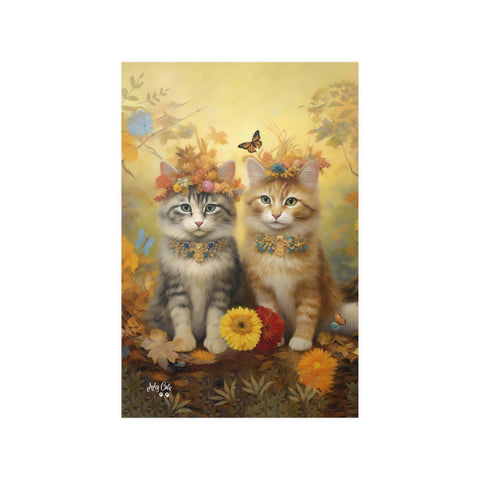 Springtime Whispers Luna and Blossom, Unframed Satin Poster Print