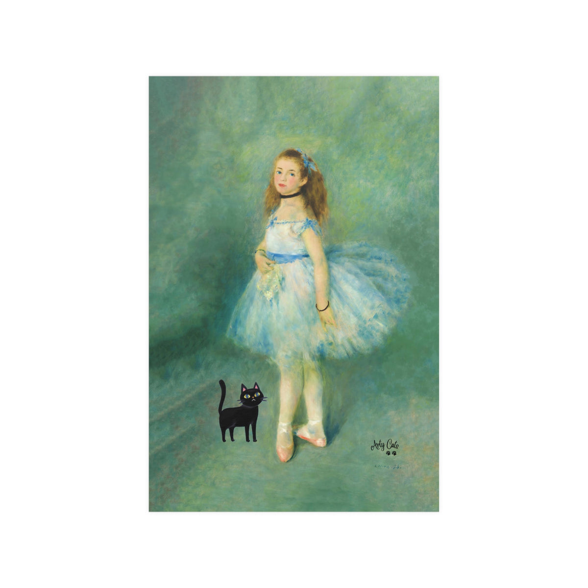 Renoir The Dancer with the Cat, Unframed Printed Satin Poster