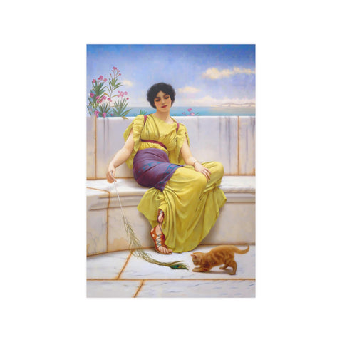 Idleness by John William Godward, Unframed Satin Poster