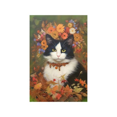 The Woodland Cat Poster, Unframed Printable Satin Poster