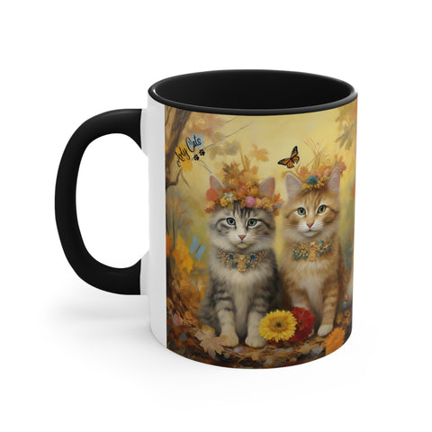 Springtime Whisper Kittens, Accent Coffee Mug, 11oz