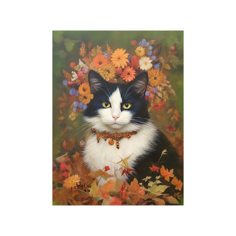 The Woodland Cat Poster, Unframed Printable Satin Poster