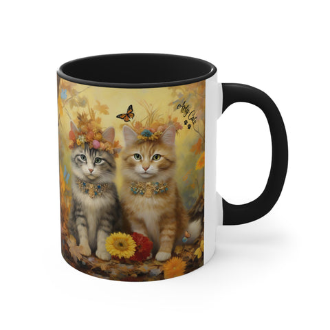 Springtime Whisper Kittens, Accent Coffee Mug, 11oz