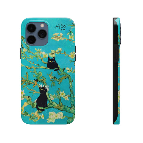 Van Gogh Almond Blossoms with Two Cats, Cat iPhone case, Tough Phone Cases