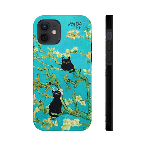 Van Gogh Almond Blossoms with Two Cats, Cat iPhone case, Tough Phone Cases