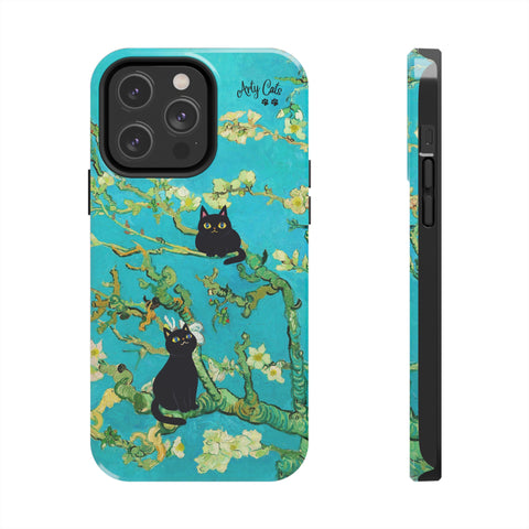 Van Gogh Almond Blossoms with Two Cats, Cat iPhone case, Tough Phone Cases