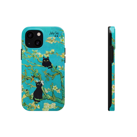 Van Gogh Almond Blossoms with Two Cats, Cat iPhone case, Tough Phone Cases