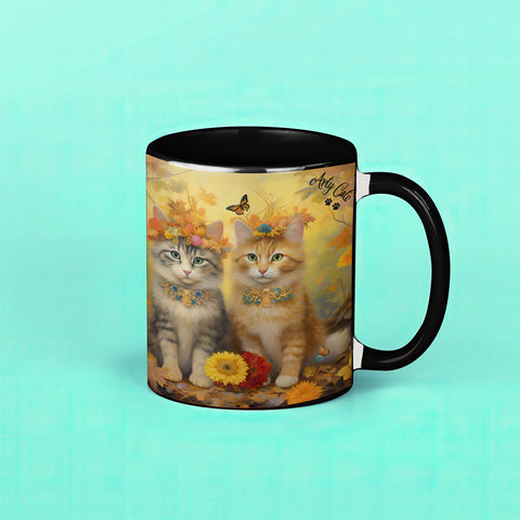 Springtime Whisper Kittens, Accent Coffee Mug, 11oz