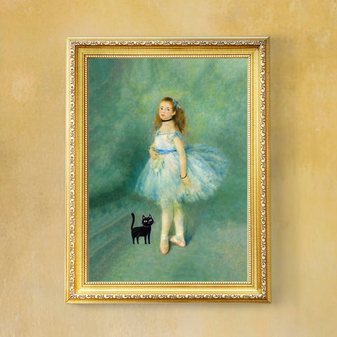 Renoir The Dancer with the Cat, Unframed Printed Satin Poster