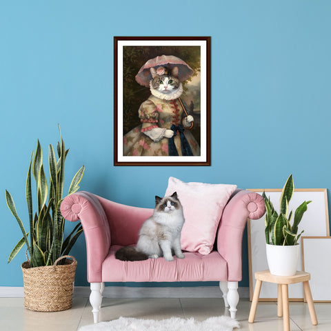 Lady Whiskerby, Unframed Satin Poster