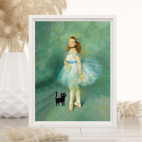 Renoir The Dancer with the Cat, Unframed Printed Satin Poster