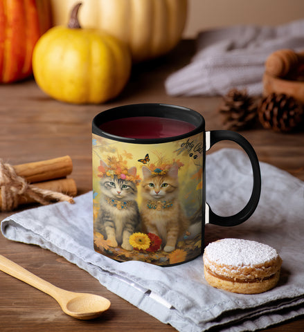 Springtime Whisper Kittens, Accent Coffee Mug, 11oz