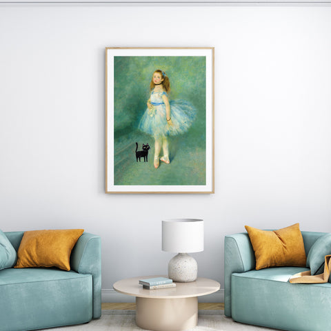 Renoir The Dancer with the Cat, Unframed Printed Satin Poster