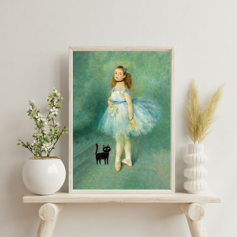 Renoir The Dancer with the Cat, Unframed Printed Satin Poster