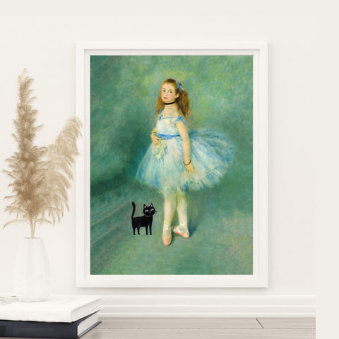 Renoir The Dancer with the Cat, Unframed Printed Satin Poster