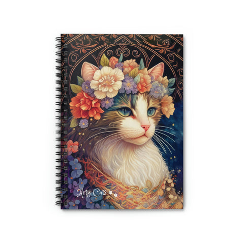 Bohemian Cat - Beautiful Spiral Notebook - Ruled Line