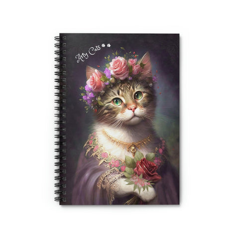 Arty Cats Beautiful Spiral Notebook - Ruled Line