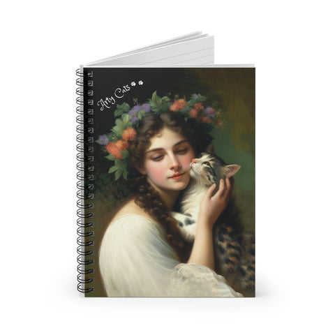 Cat Hugs - Beautiful Spiral Notebook - Ruled Line