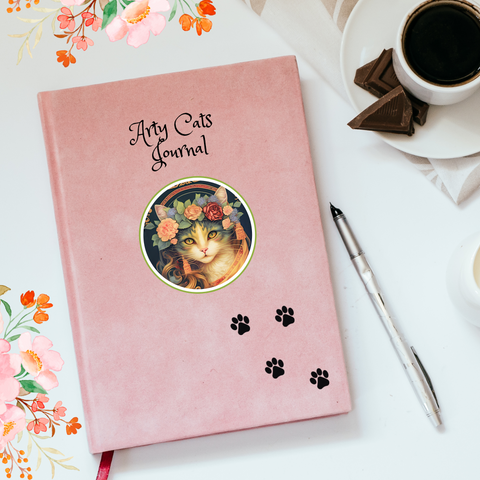 Boho Arty Cats Stickers