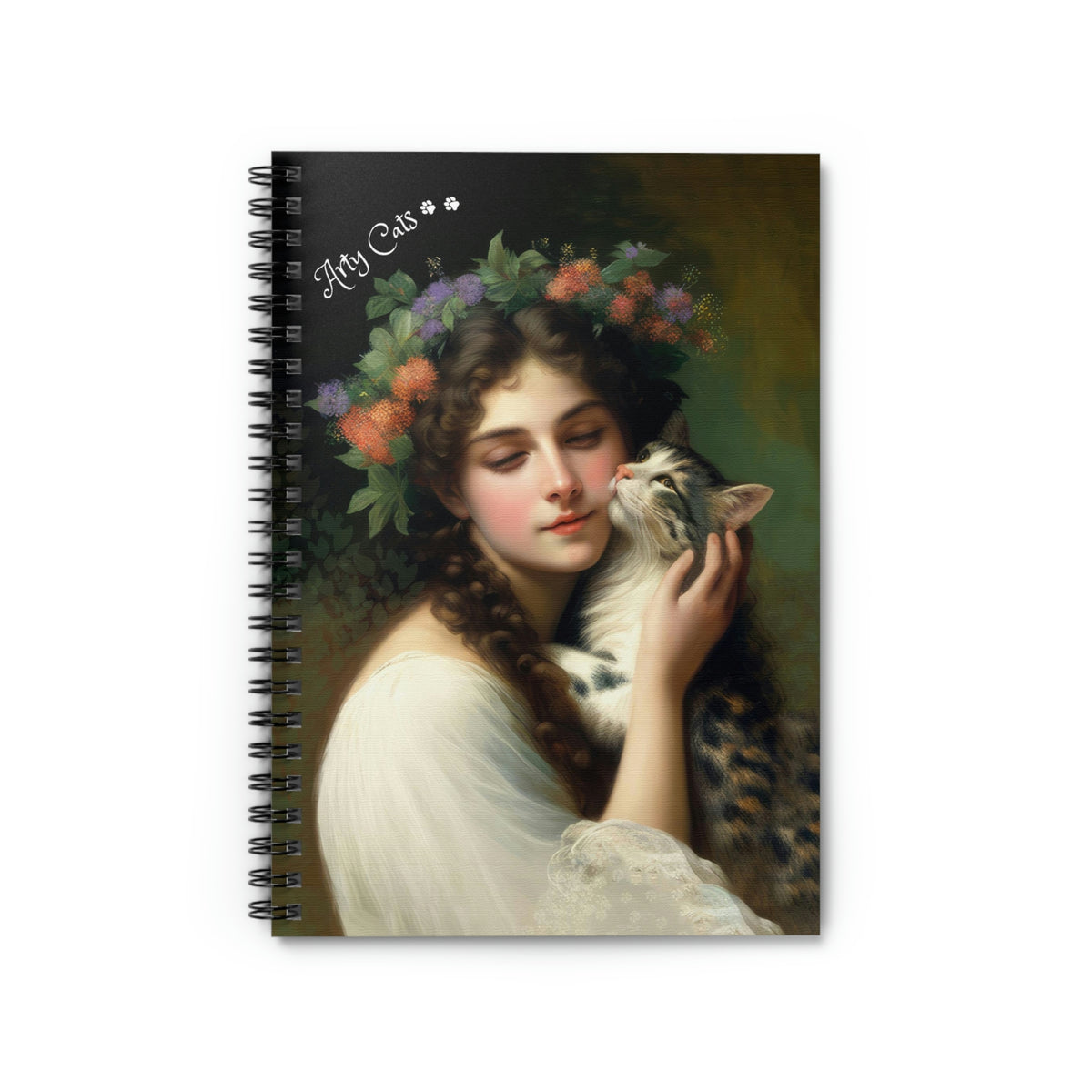 Cat Hugs - Beautiful Spiral Notebook - Ruled Line