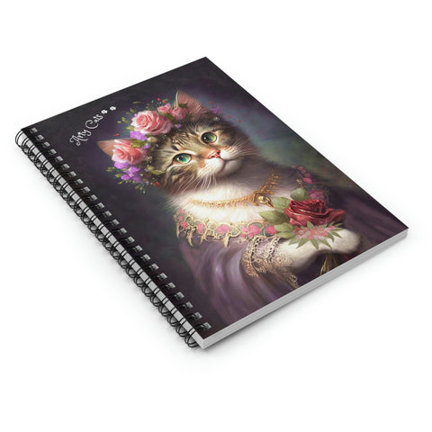 Arty Cats Beautiful Spiral Notebook - Ruled Line